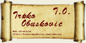Trpko Obušković vizit kartica